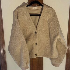 Madewell Cream Button-Up Cardigan